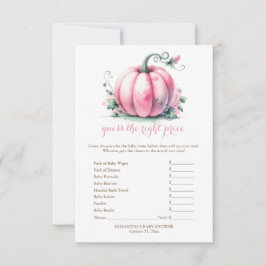 Invitación Calabaza rosa adivina el juego de precios correcto