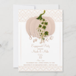 Invitación Calabaza Rosa Mate ENAMÓRATE Corazón Compromiso