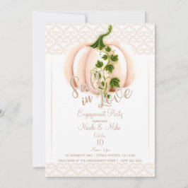 Invitación Calabaza Rosa Pálido Fiesta de Compromiso ENAMÓRAT