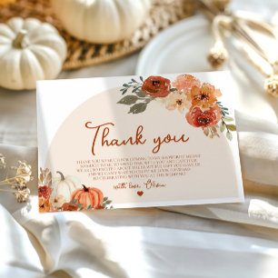 Invitación Calabaza Rustica Caída Otoño Floral Bridal Shower