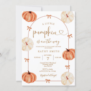 Invitación Calabaza RÚSTICA en camino Baby Shower