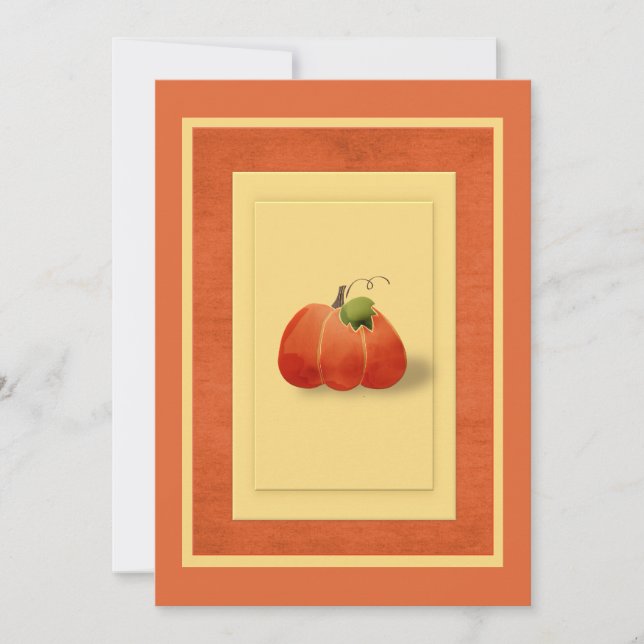 Invitación Calabaza simple adaptada a medida (Anverso)