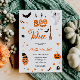Invitación Calabaza suave Boo Halloween ducha de bebé