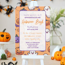 Calabaza suave Halloween Bash Naranja Púrpura
