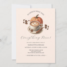 Invitación Calabaza y café con especias Parejas Ducha Invitac