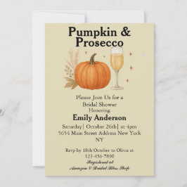 Invitación Calabaza y Prosecco Caída Halloween Ducha de novia