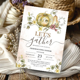 Invitación Calabazas acuáticas para la cena de Vintage Friend