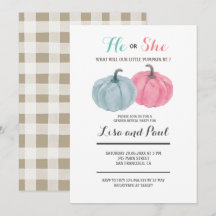 Calabazas azules rosas que revelan su género