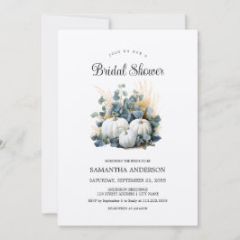 Invitación Calabazas blancas. Caer enamorada. Ducha nupcial d