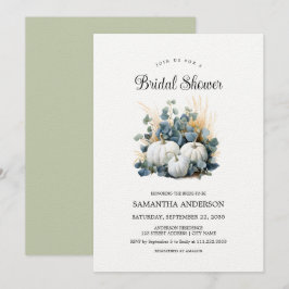 Invitación Calabazas blancas. Caer enamorada. Ducha nupcial d
