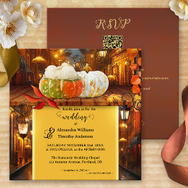 Invitación Calabazas coloridas Fantasy Fall Wedding