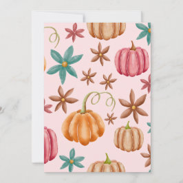 Invitación Calabazas de Acción de Gracias de Halloween con es