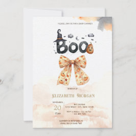 Invitación Calabazas de caída de barrido de Baby Shower Boo