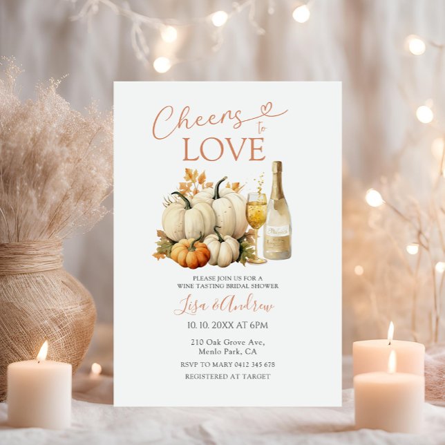 Invitación Calabazas de calabaza para amar la ducha de novias (Subido por el creador)