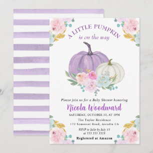 Invitación Calabazas de color de color de color de la cascada