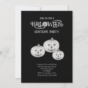 Invitación Calabazas de Halloween - Ilustracion dibujado a ma