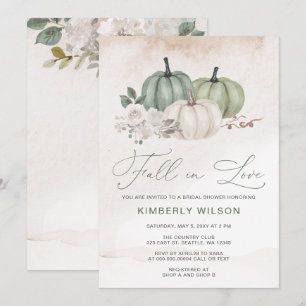 Invitación Calabazas de otoño enamoradas de Sage Desayuno de
