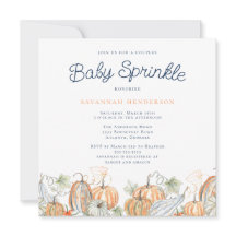 Calabazas de otoño Parejas Baby Shower Sprinkle