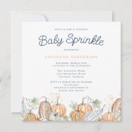 Invitación Calabazas de otoño Parejas Baby Shower Sprinkle