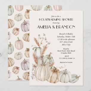 Invitación Calabazas de otoño Parejas Ducha de matrimonio