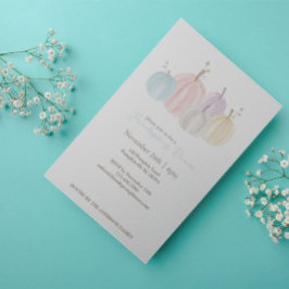 Invitación Calabazas de pastel de acuarela linda Día de Acció