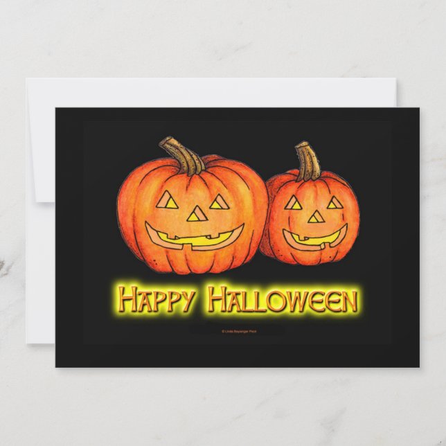 Invitación Calabazas del feliz Halloween (Anverso)