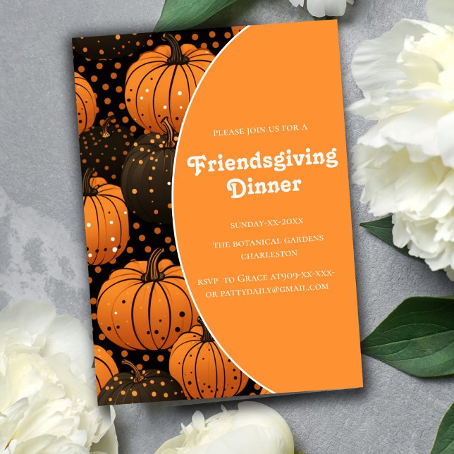 Invitación calabazas elegantes caída Friendding (Subido por el creador)