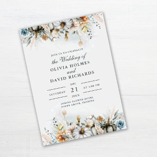 Invitación Calabazas en Boda de Prado de Flores Silvestres