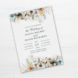 Invitación Calabazas en el Boda Wildflower Meadow