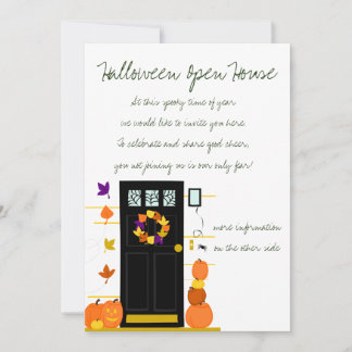 Invitación Calabazas en la puerta