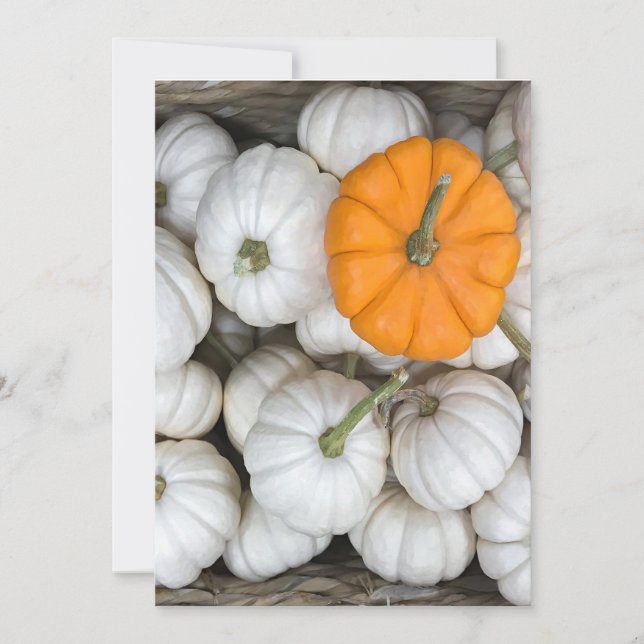 Invitación Calabazas fantasma con un naranja furtivo uno (Anverso)