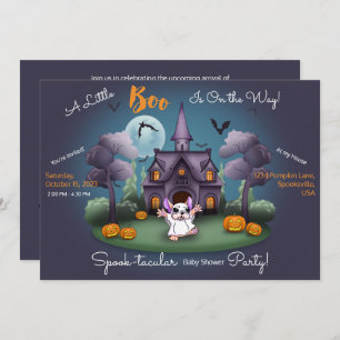 Invitación Calabazas fantasma Halloween Baby Shower Invitati