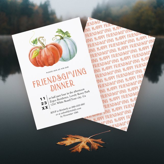 Invitación Calabazas Feliz amistad naranja quemado Invitati (Subido por el creador)