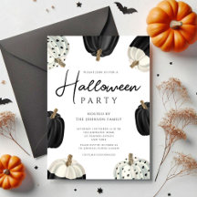 Calabazas Negras y Blancas Lindas Halloween