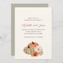 Calabazas otoñales Flores Elegante Partido de Comp