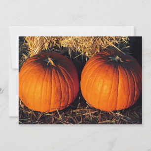 Invitación Calabazas Vintage Gemelas 