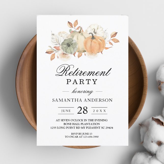 Invitación Calabazas y flores acuáticas de otoño (Subido por el creador)