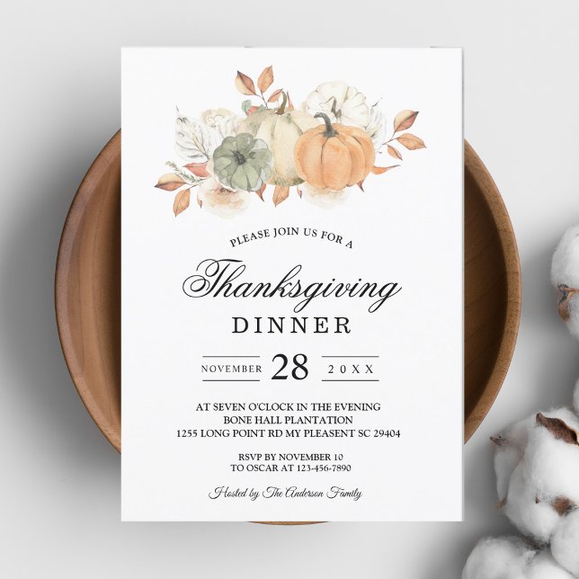 Invitación Calabazas y flores acuáticas de otoño (Subido por el creador)
