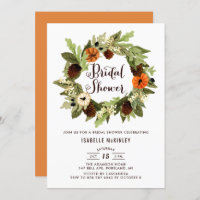 Calabazas y pinecones Wreath Fall Bridal Shower