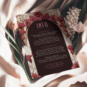 Invitación Calas Inserte INFO Arte Antiguo Nouveau Mucha