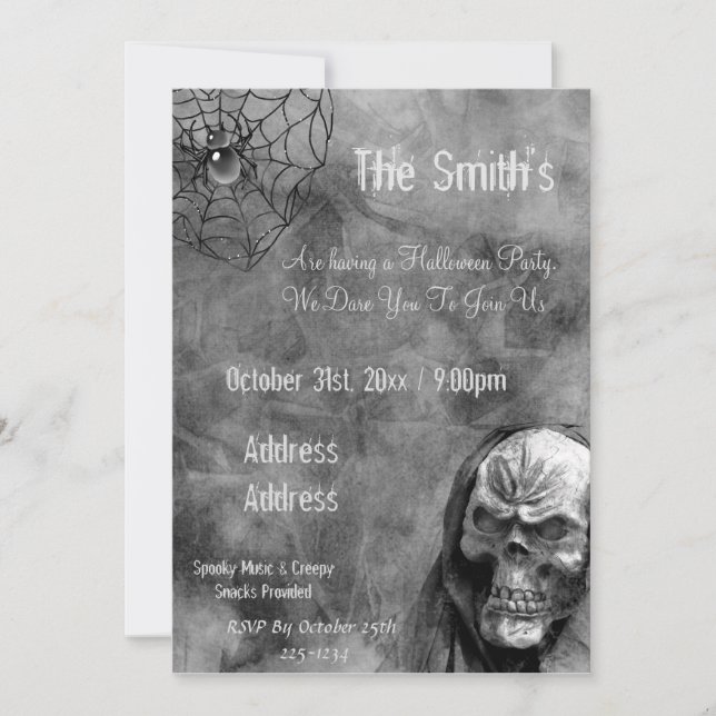 Invitación Calavera (Anverso)