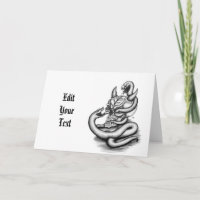 Calavera - Cabeza malvada con serpiente