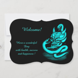 Invitación Calavera - Cabeza malvada con serpiente , agrega t