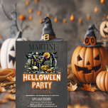 Invitación Calavera de calabaza Martini Scary Halloween<br><div class="desc">Invitación a la fiesta de Halloween con cóctel. Personalice esta invitación vocal con sus detalles.</div>