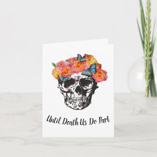 Invitación Calavera de Rosas - Hasta que la Muerte nos Separe