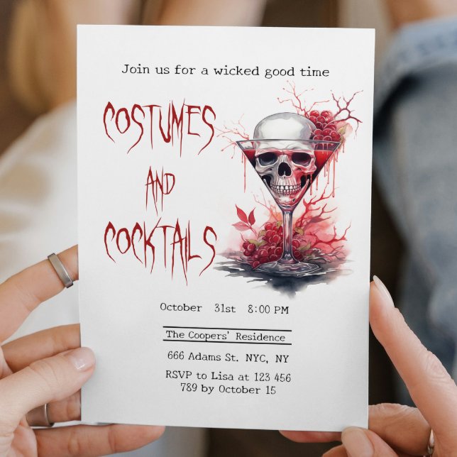 Invitación Calavera en Halloween, una espeluznante glándula d (Subido por el creador)