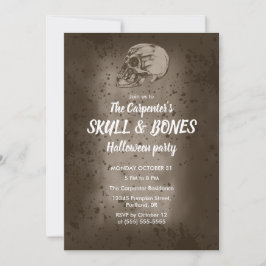 Invitación Calavera espeluznante para Halloween