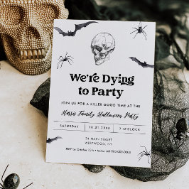 Invitación Calavera gótica morimos para la fiesta Fiesta de H