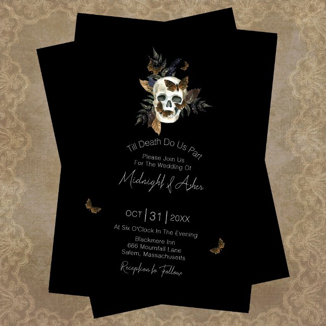 Invitación Calavera hasta la muerte Invitamos a una boda parc (Subido por el creador)