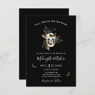 Invitación Calavera hasta la muerte nos invitan a una boda pa